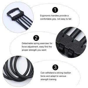 Adjustable Rubber Chest Expander Multifunctional Detachable Spring Arm Muscle Exerciser Strength Trainer Lightweight